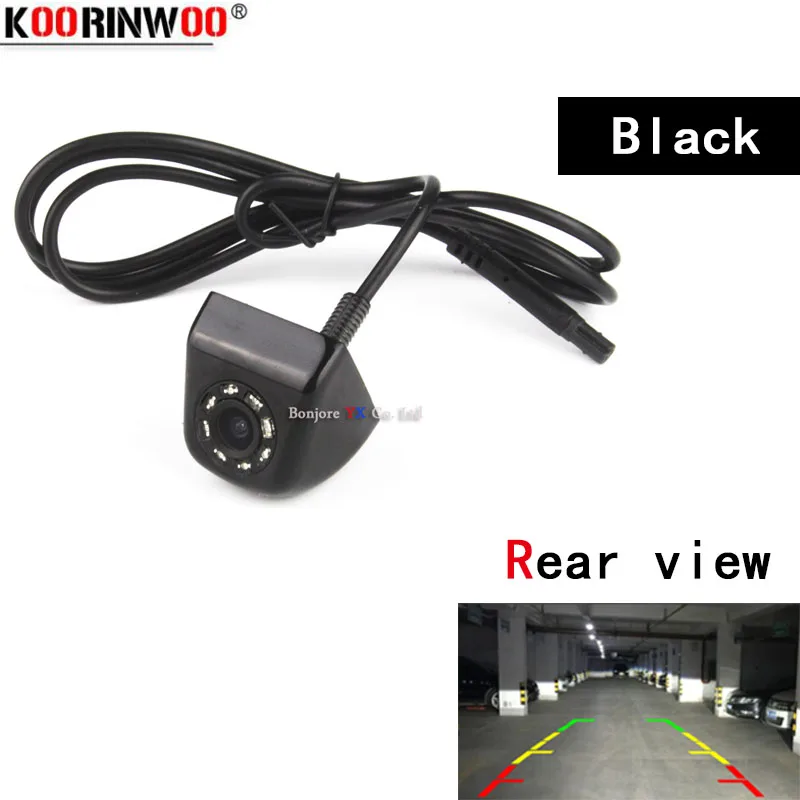 Rear View camera Koorinwoo Универсальный Автомобильный 8 светодиодов фары автомобиля передний и задний вид камера Авто HD резервный Обратный парковочная камера водонепроницаемый 12 В - Название цвета: Rear View camera