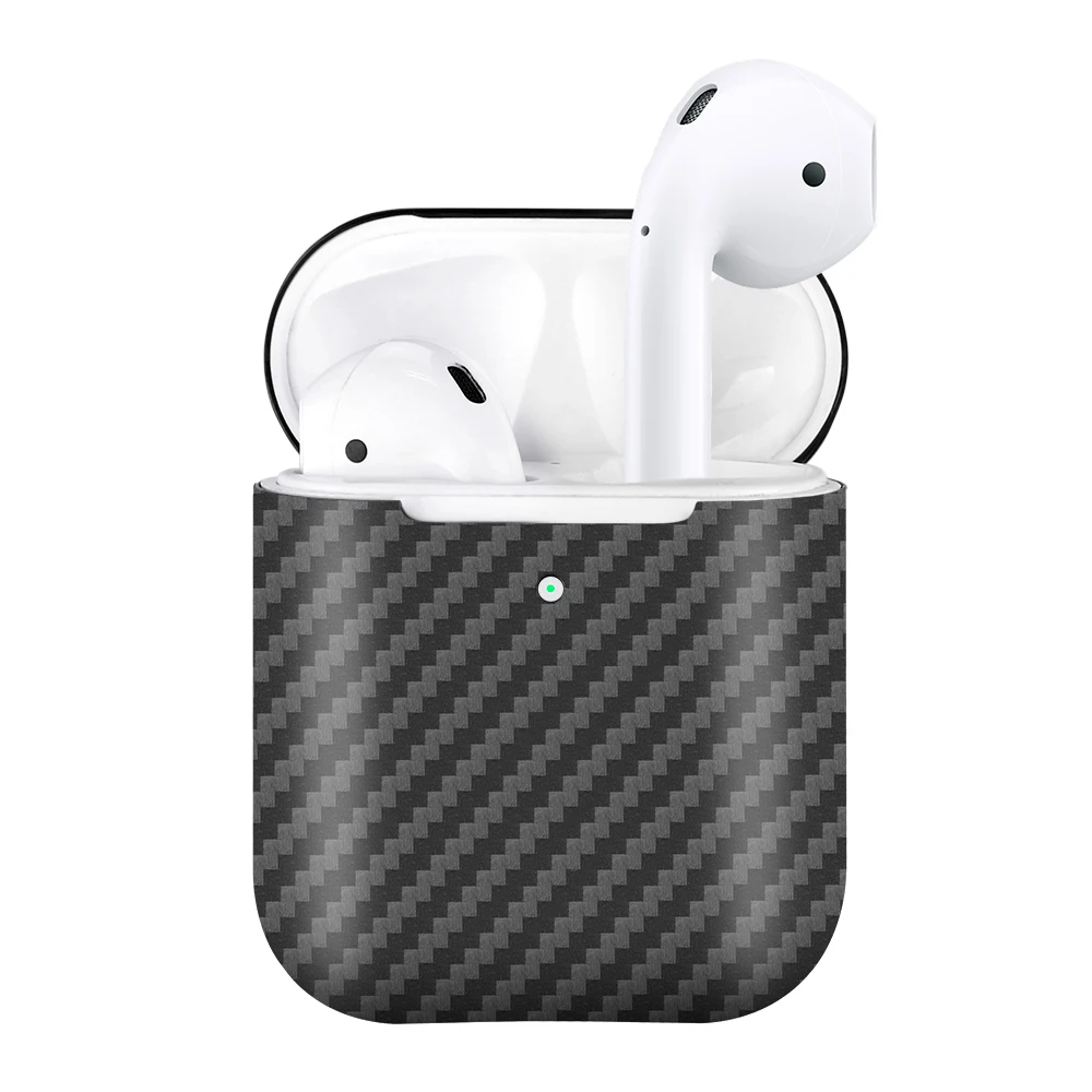 Пылезащитный чехол s для AirPods чехол Чехол из настоящего углеродного волокна чехол Ультратонкий протектор для Apple гарнитура для AirPods чехол