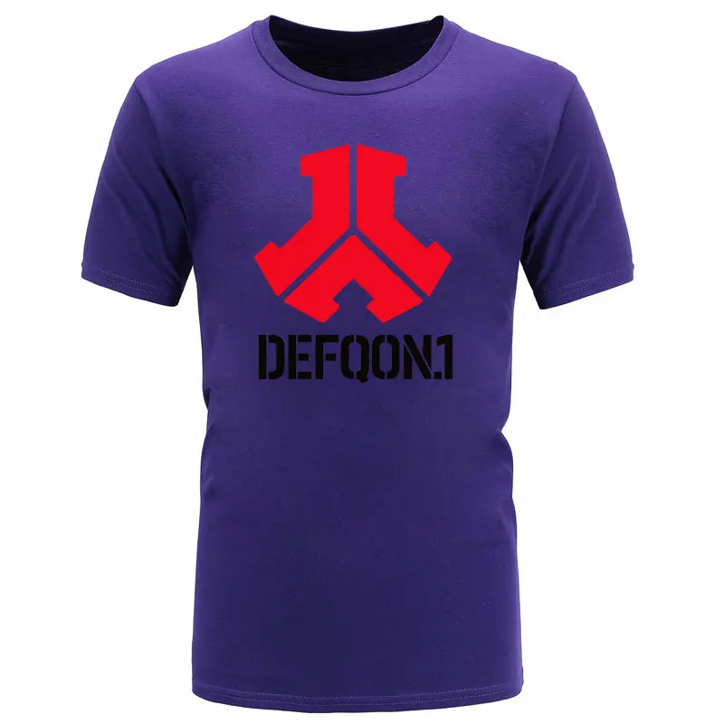 BAIJOE Новая Летняя мужская футболка Defqon 1 из чистого хлопка, дизайнерские футболки в стиле хип-хоп, мужские футболки с коротким рукавом, брендовая Повседневная футболка, Топ - Цвет: purple