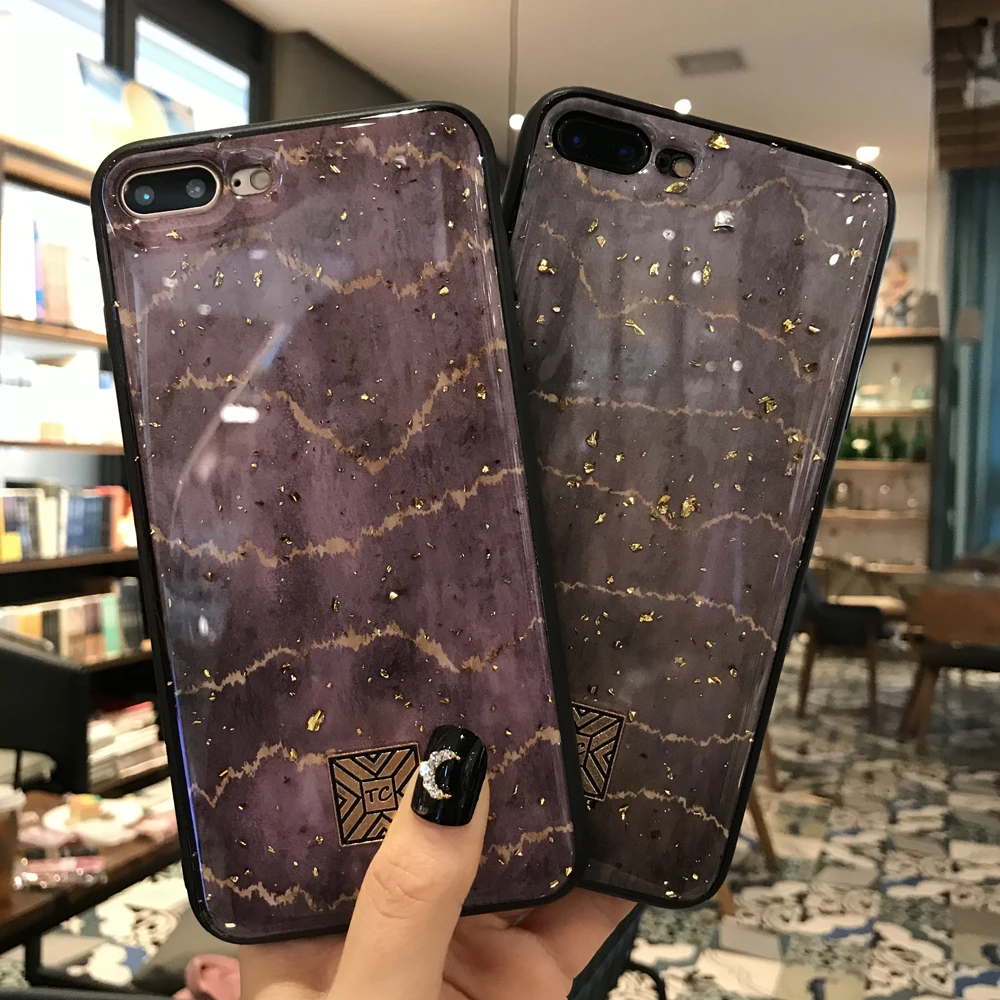Чехол для мобильного телефона для iPhone 8 7 6 6s Plus X XS чехол для Max XR золото Фольга Блестящий Мягкий ТПУ силиконовый чехол для телефона чехол для iPhone 11 Pro Max