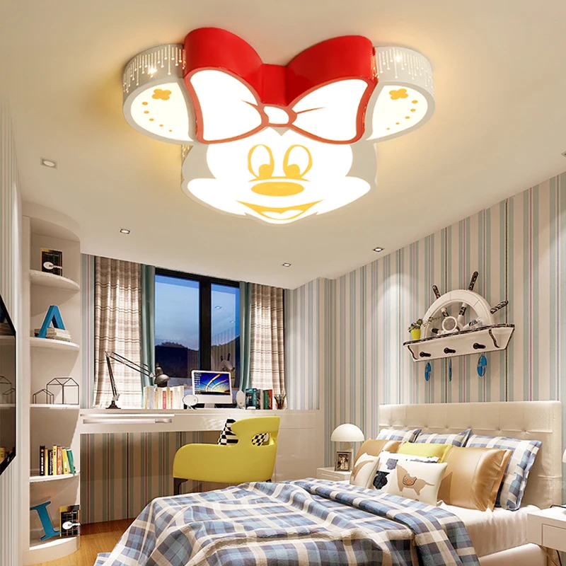 

fashion led cartoon ceiling lamp for Children's room with remote control Mickey kindergarten light lampara infantil techo