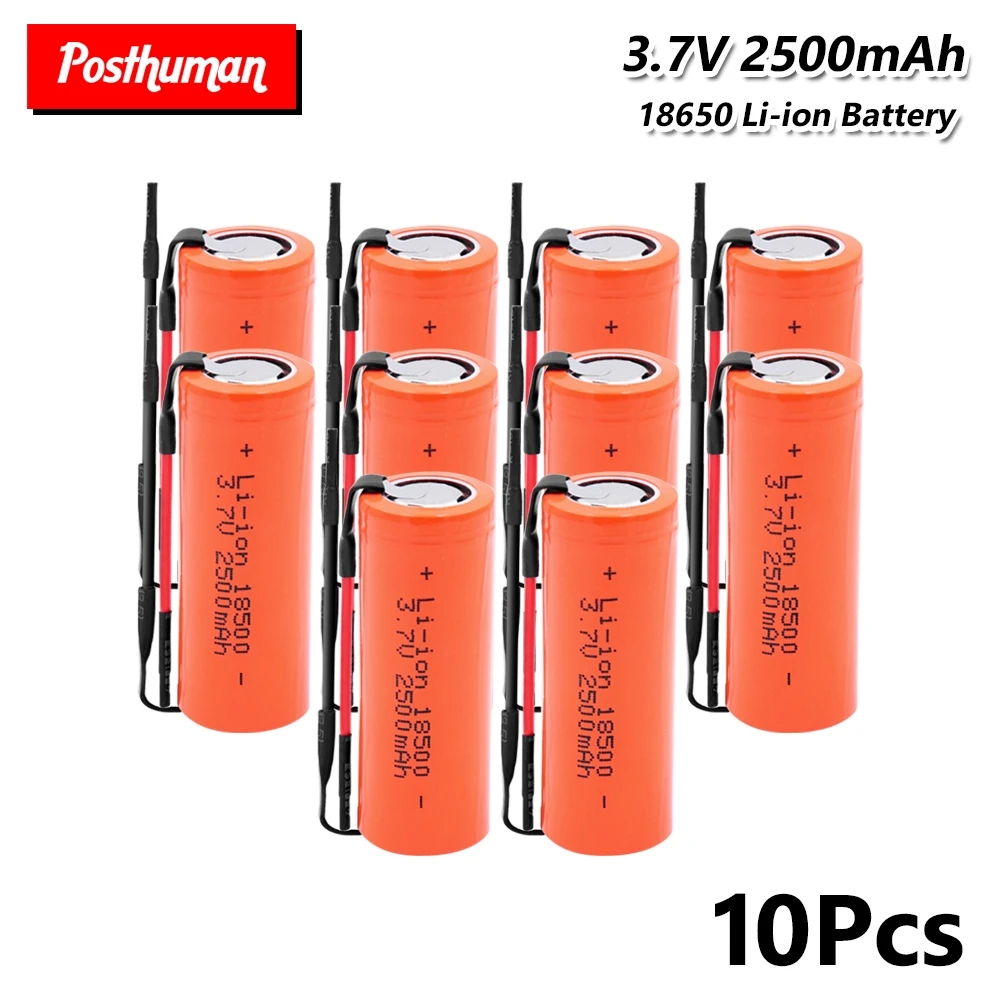 Перезаряжаемая 18500 литиевая батарея 3,7 V 2500mAh батареи электронная сигарета аккумуляторная батарея высокого разряда+ DIY Linie