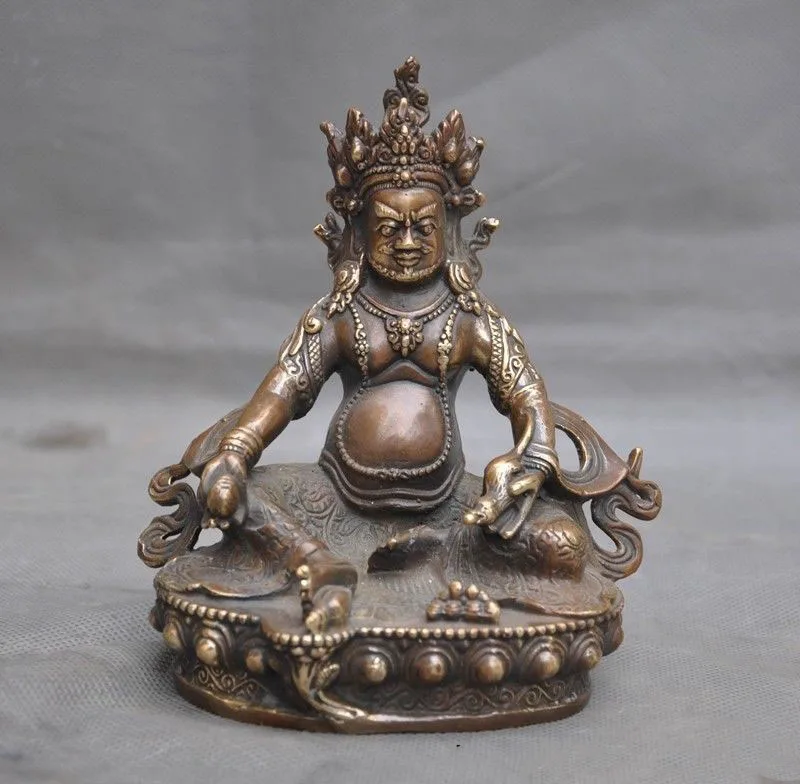 Свадебное украшение старый Тибетский храм Джосс буддизм бронзовое богатство