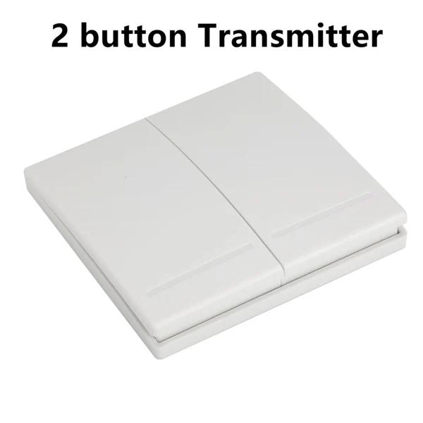 2 Button Wall Panel QIACHIP стены дистанционного Управление переключатель 433 Mhz Беспроводной RF передатчика AC 220 V 12 V 100 V 110 V приемник для умного дома выключатели света - Цвет: 2 Button Wall Panel