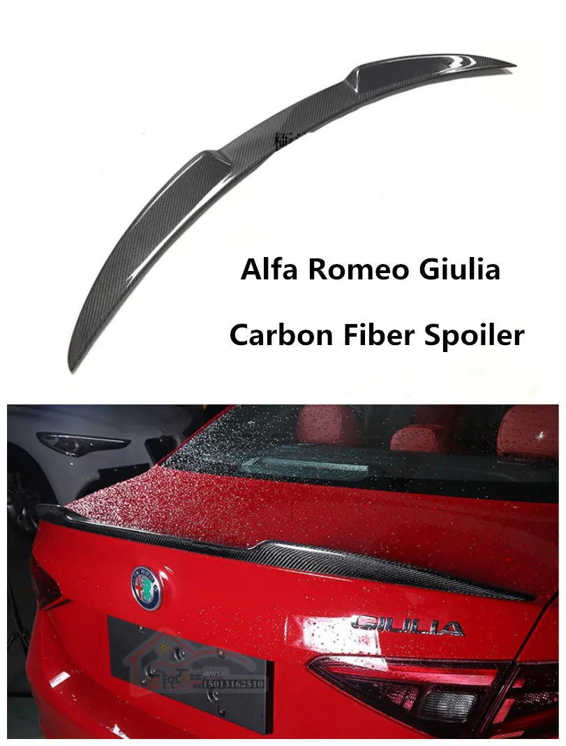 Спойлер из углеродного волокна для Alfa Romeo Giulia 2016 2017 2018 2019 высококачественные