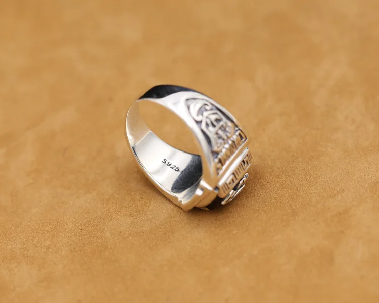 Одноцветное Серебро 925 черный оникс Камень толстые звенит Для мужчин Прохладный