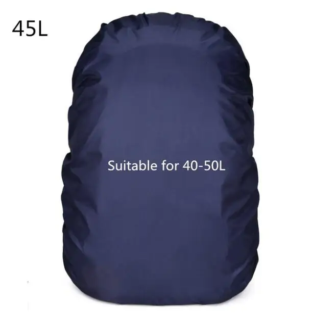 Dark Bule for 45L 20L-80L Открытый спортивный водонепроницаемый рюкзак Кемпинг Туризм Велоспорт пылезащитный дождевик портативный спортивный мешок дождевик регулируемый - Цвет: Dark Bule for 45L