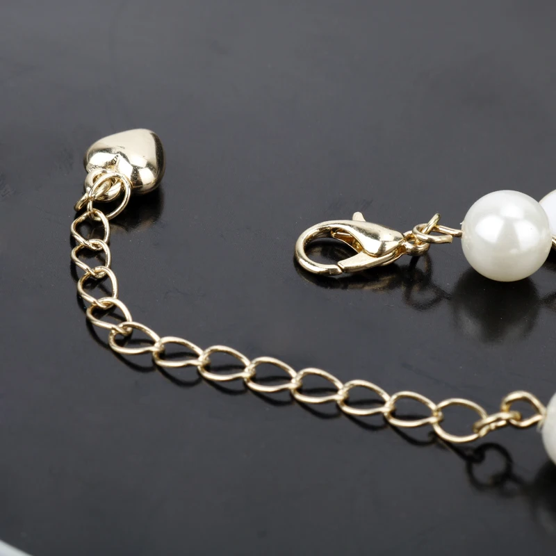 Мультяшный очаровательный браслет с красным вишневым сердцем бусинами цепочкой