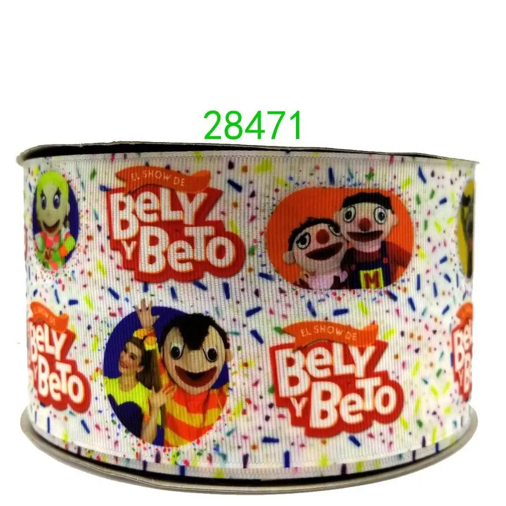 28471 50 двор мультфильм печатных grosgrain ленты 28471 - Цвет: 28471