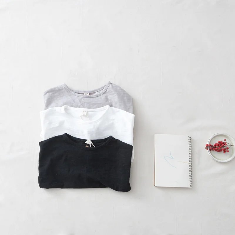 2019 летняя детская футболка для девочек и мальчиков мягкая хлопковая