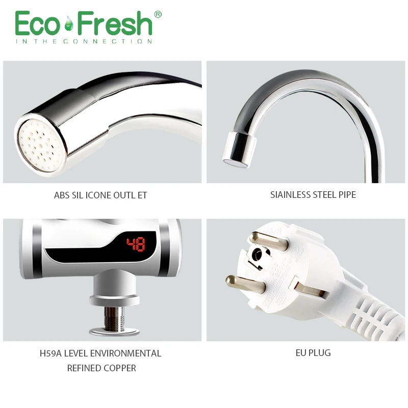 Ecofresh Электрический кран Мгновенный водонагреватель кран нагреватель холодный нагрев кран проточный Мгновенный водонагреватель