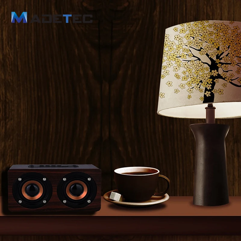 Madetec HiFi Беспроводной 3D двойной громко Колонки ретро классические деревянные