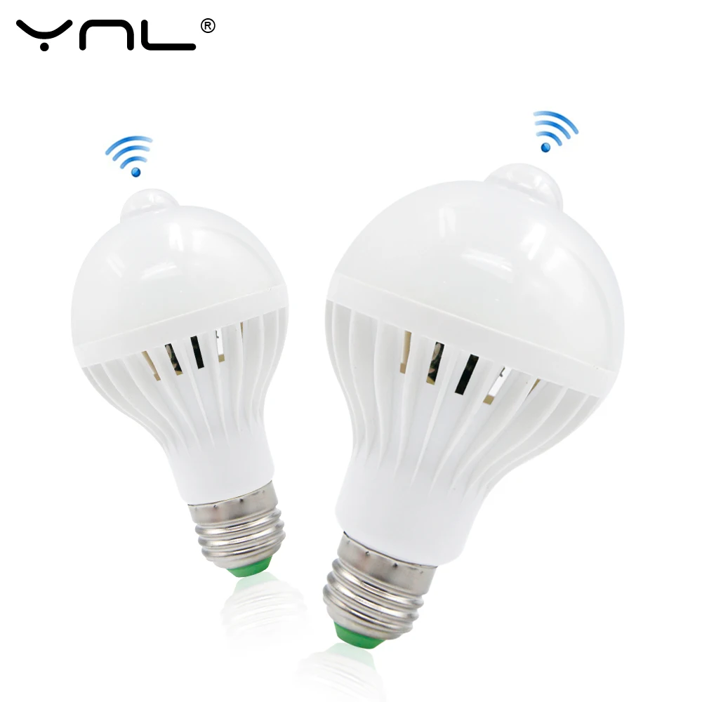 Светодиодная лампа E27 с PIR датчиком движения 220 В 5 Вт 7 9 Вт|e27 led lamp|led lampled lamp bulb |