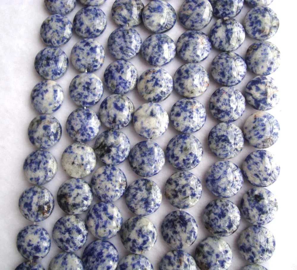 Sodalite монета/Круглые 20 мм свободные бусины для самостоятельного изготовления