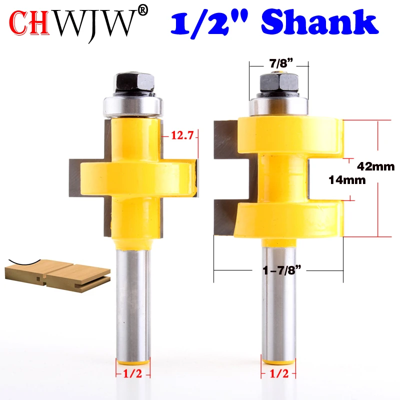 Комплект из 2 предметов 1/2 &quotхвостовик высокого качества большой концевых фрез в