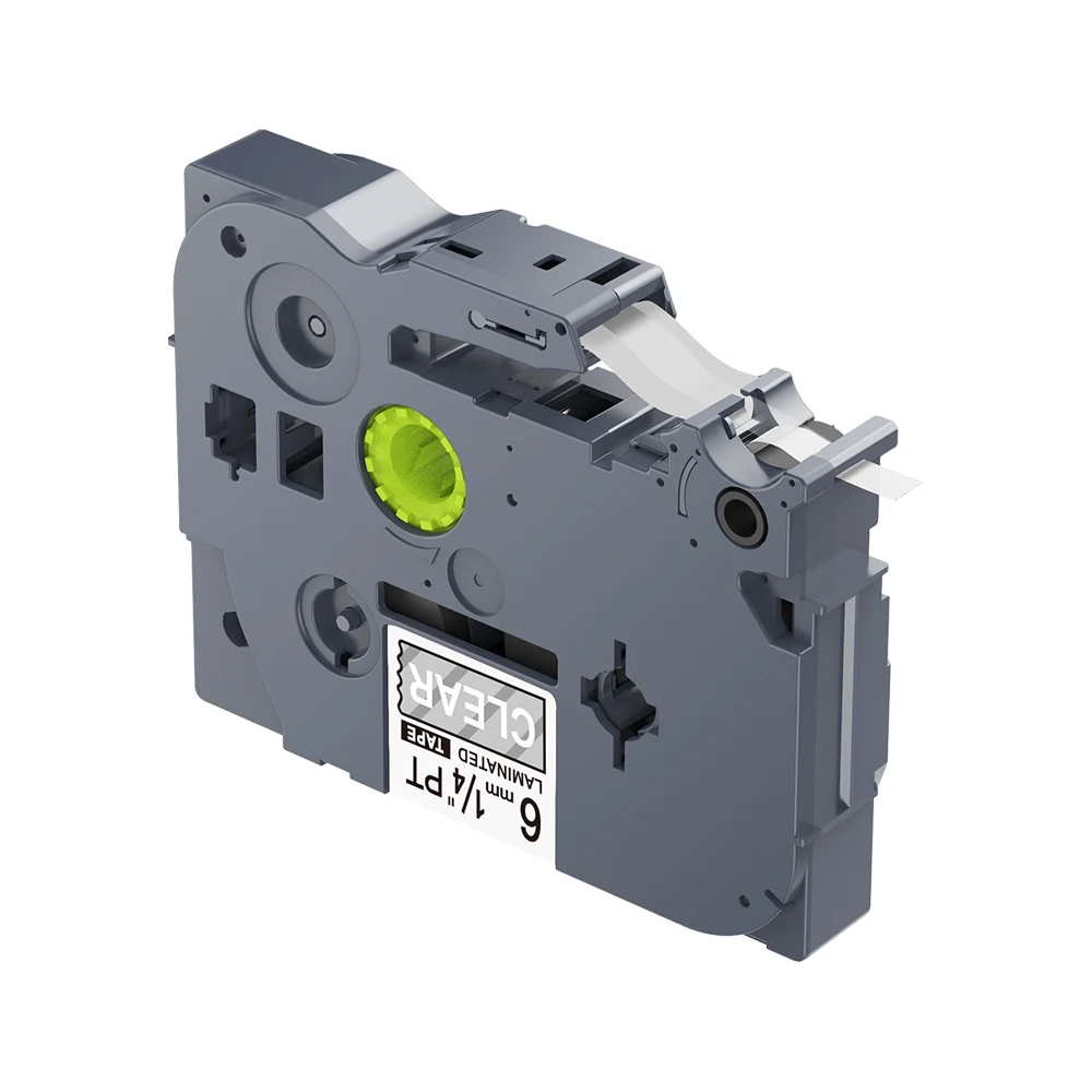 1 шт. совместимая TZ 115 TZe TZe-115 6 мм 1/4 &quot8 м белом цвете на прозрачный Lamintated