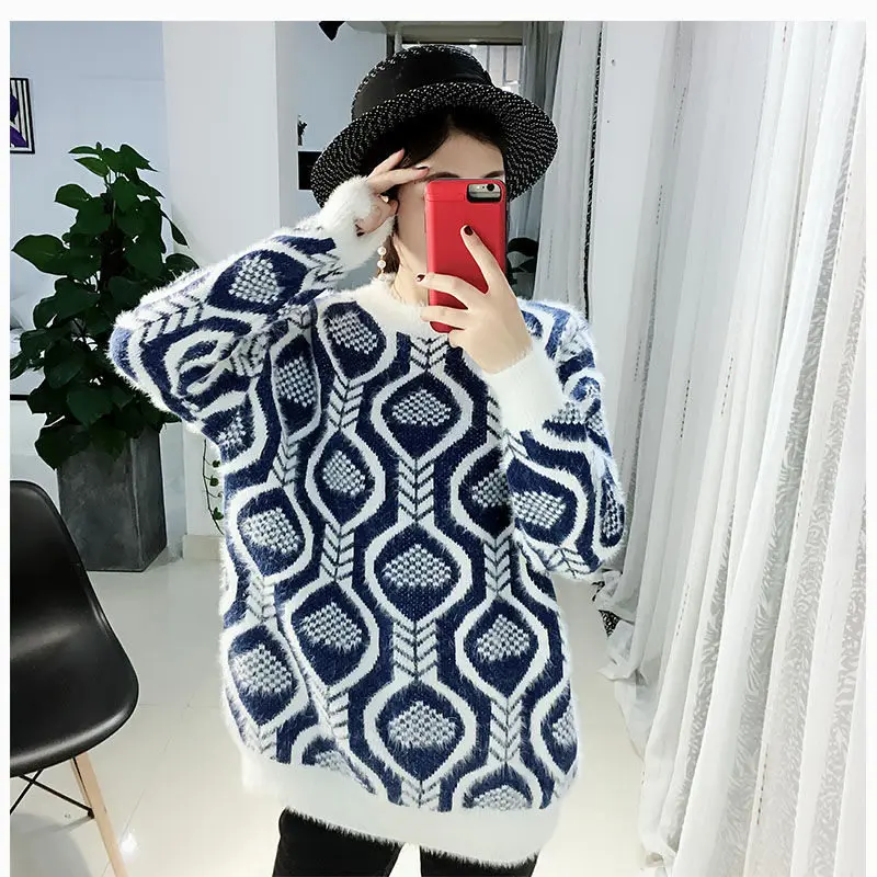 Alien Kitty Winter Simple Pullover High Quality Elegant Sweater Outwear Stylish New Loose Casual Fresh Knitted Thicken All-Match | Женская