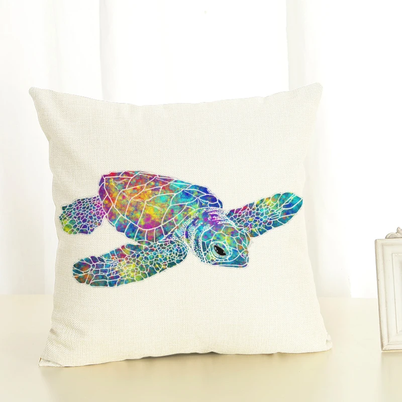 Наволочка в стиле ретро квадратная из льна и хлопка с цветами для домашнего