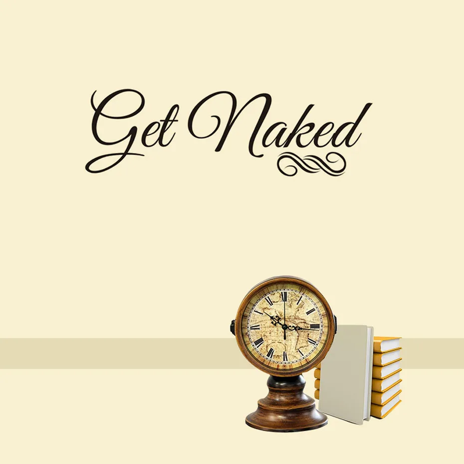 Черная Обнаженная Наклейка Настенная Слова для спальни настенный Декор ванной