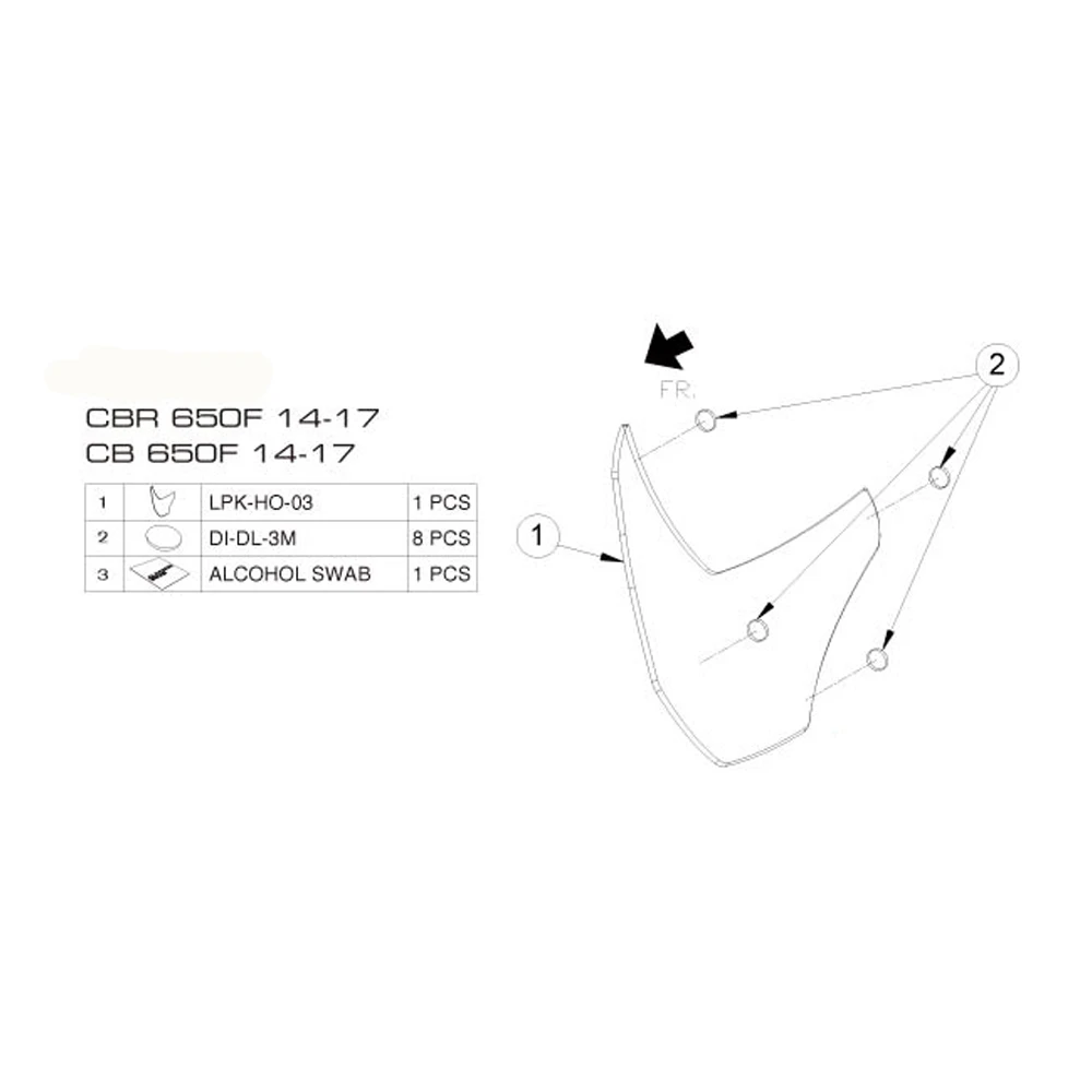 Высококачественная Защитная крышка для передней фары Подходит HONDA CBR650F CB650F 2014 2015