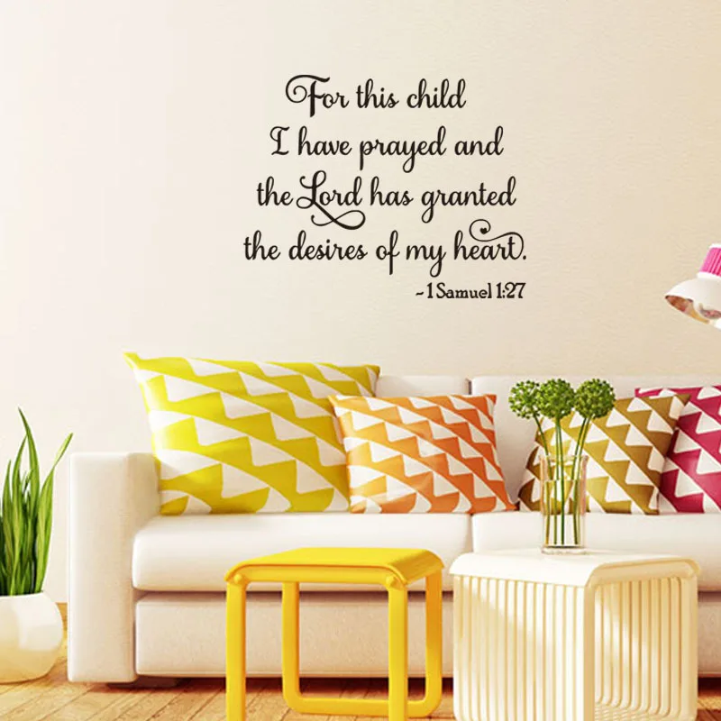 Библейские буквы украшение для дома этого ребенка я молилась и владыка дал ТВ фон