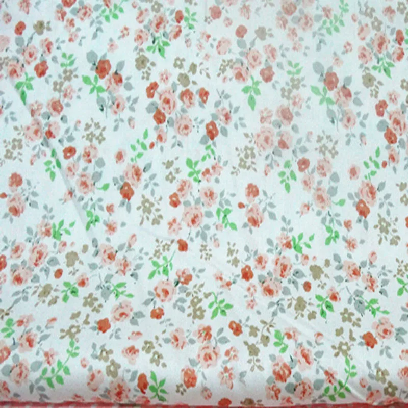 Хлопковая ткань с оранжевыми цветами для детского постельного белья Лоскутная