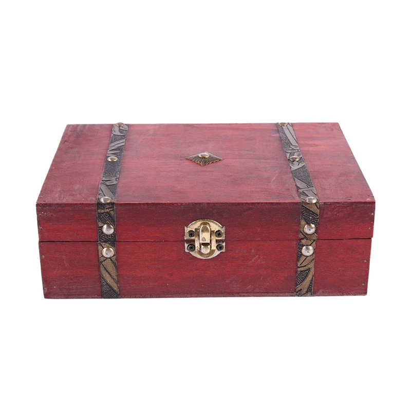 Прямоугольная коробка с сокровищами Пиратская маленькая для хранения ювелирных
