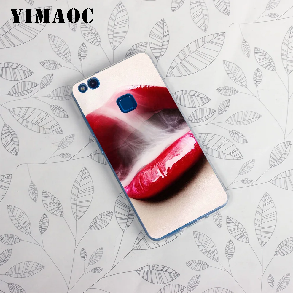 Yimaoc сексуальные красные губы мягкий чехол для huawei Honor 10 9 8X 8C 8 7C 7X 7A Pro 6A Note Nova 3i 3 2i Y6