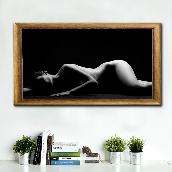 

Free shipping art photo Picture Nude girl oil Painting Canvas Print best sell oil painting home decor nude art picture