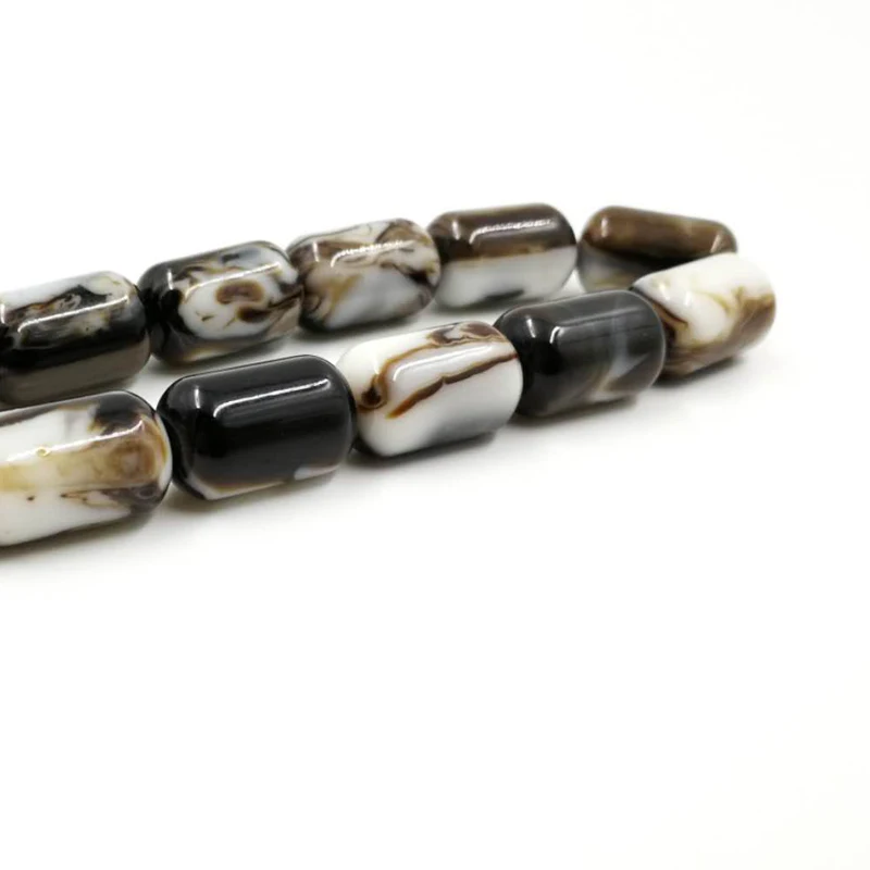 Ислам Четки 33 мусульманские бусины черно-белая Смола Tasbih мастхан молитвенные бусины 10*16 мм Мужские браслеты Misbaha
