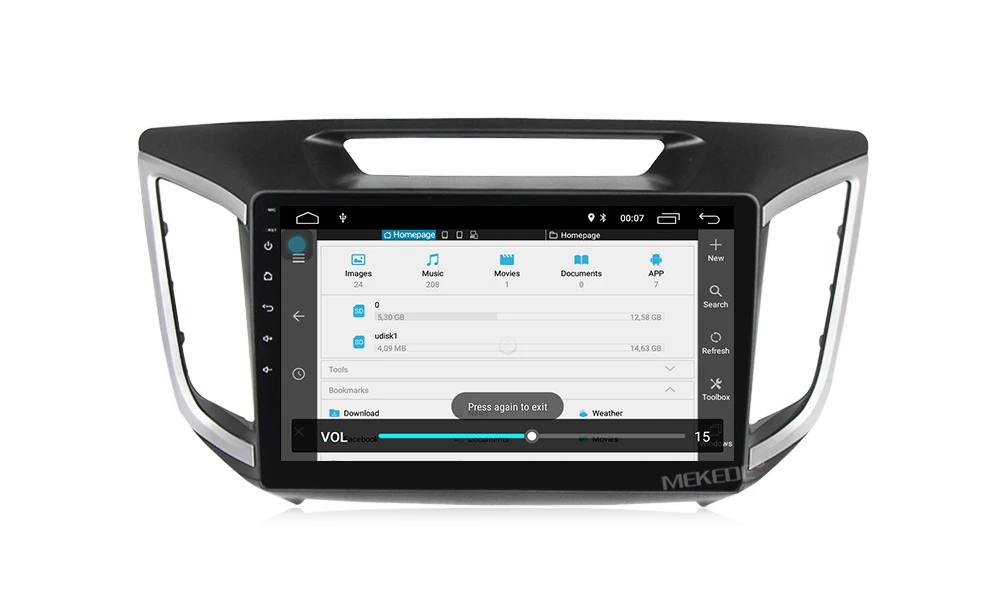 10," 1024x600 HD Quad 4 ядра Android 8,1 автомобильный DVD для hyundai Creta IX25-18 с Оперативная память gps радио навигации