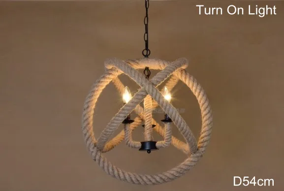Винтажные лампы в стиле лофт на пеньковой веревке основа e14 Классическая Ретро