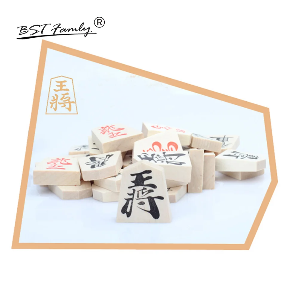 BSTFAMLY деревянная японская Shogi 40 шт./компл. международные шашки Складная шахматная