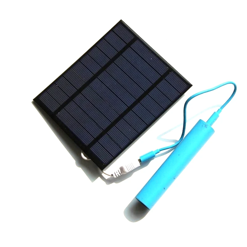 2.5W 5V Solar Charger Polycrystalline Panel For Mobile Power Bank 3.7V Battery Light 130*150MM Free Shipping | Электроника