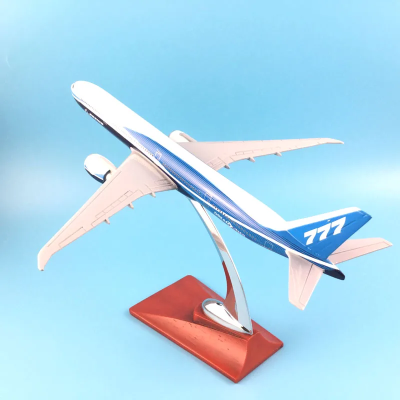 Бесплатная доставка 31 см BOEING LIVERY 777 металлическая основа полимерная модель