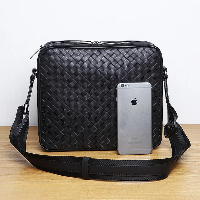 Сумка LANSPACE из натуральной кожи модная мужская сумка известного бренда через