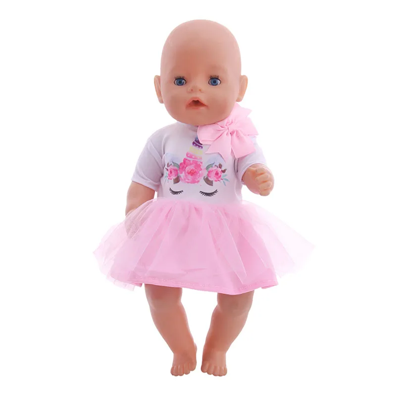 Стильное и красивое платье-единорог luckdoll для американской куклы 18 дюймов 43 см |