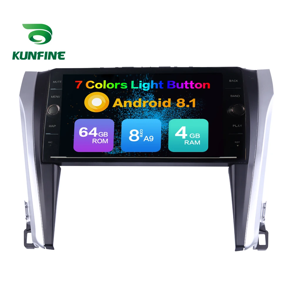 Восьмиядерный ПЗУ 64 ГБ Android 8 1 автомобильный DVD GPS навигационный плеер Deckless стерео