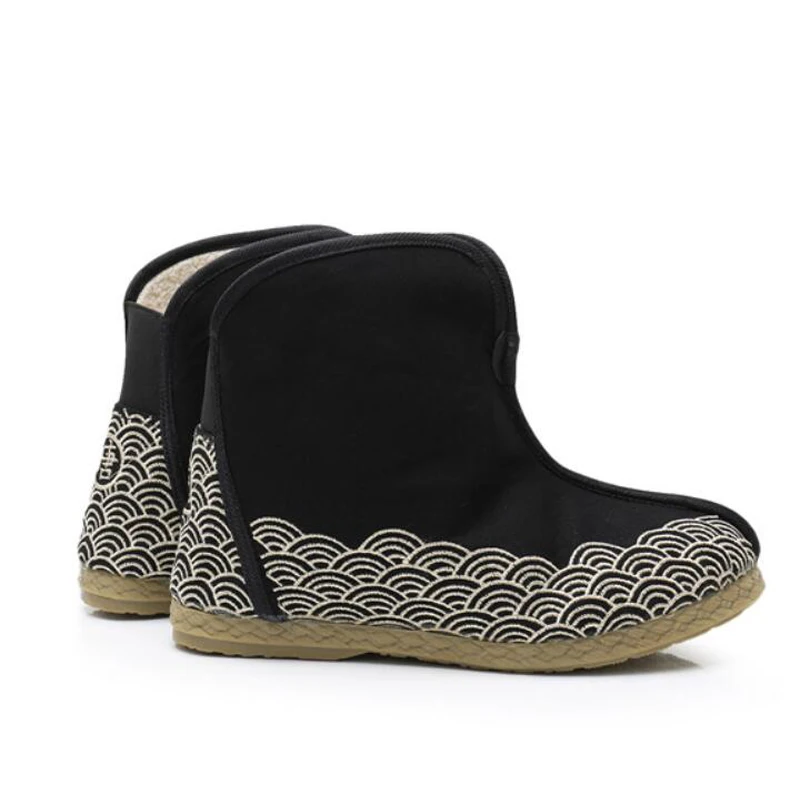 Мужские ботинки ручной работы ZFTL традиционная китайская мужская обувь зимние