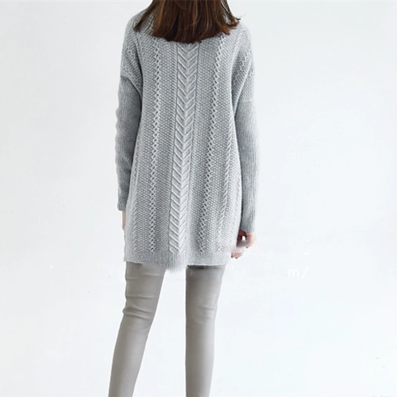 

winter sweater women high collar knitted cashmere sweater female thick sweater 2017 new twist pattern bottoming warm pullover