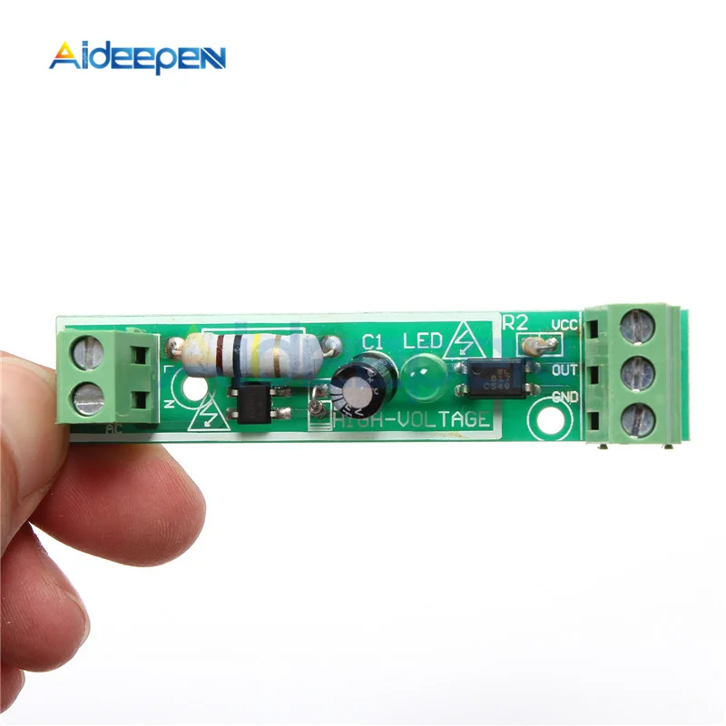 1-Bit AC 220V изоляция оптопары для блок программируемого контроллера Напряжение обнаружения доска адаптивной 3-5V для PLC Isolamento Fotoaccoppiatore модуль