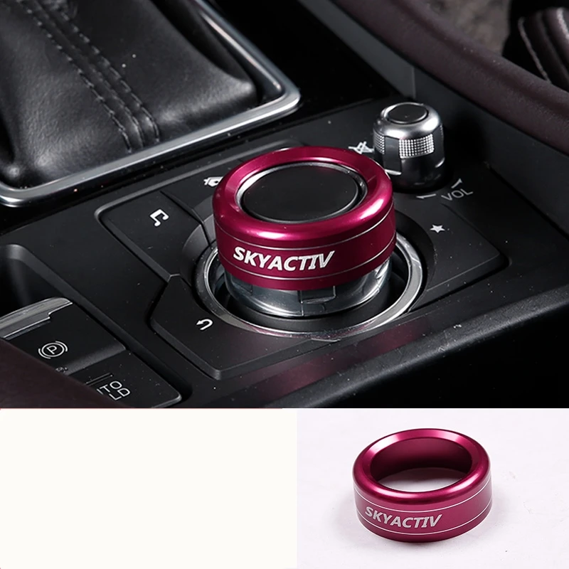 control red 1pcs Для Mazda 2th CX-5 CX5 CX 5 Кнопка кондиционирования воздуха Ручка кольцо Крышка Центральная ручка управления украшение - Цвет: control red 1pcs