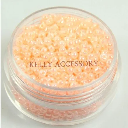 Бесплатная доставка 450 г оранжевые жемчужные стеклянные бусины 2 мм для