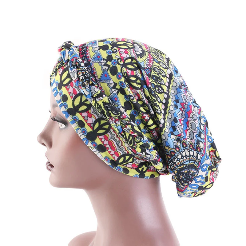 New Ethnic Style Twist Braid Turban Cap Bohemian Print Muslim Hat Women Bandanas Headwear Hair Accessories Headscarf Hijab