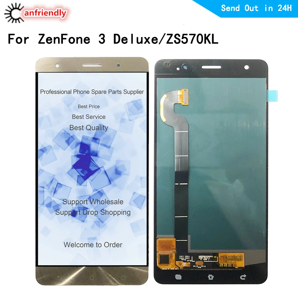 Для ASUS ZenFone 3 Deluxe ZS570KL Z016D ЖК-дисплей + сенсорный экран замена дигитайзера сборка