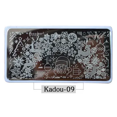 Kadou-09 1* ногтей штамповки пластины Мода ногтей шаблон мультфильм/цветок Рождество стальной штамп шаблон лак для ногтей трафареты Kadou7-22 - Цвет: Kadou-09