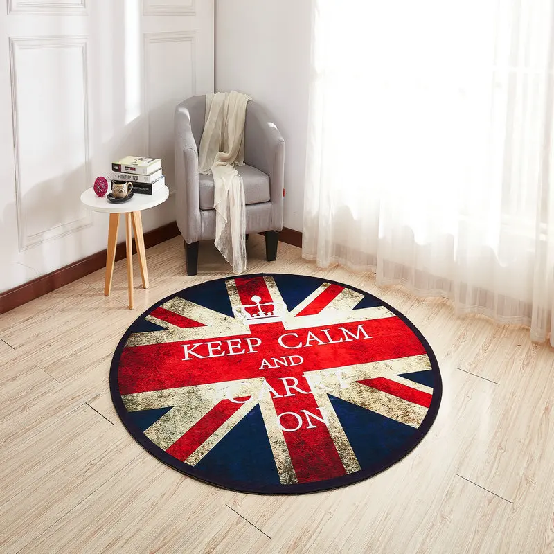 Круглый коврик половик для гостиной спальни коврики волшебный входной двери