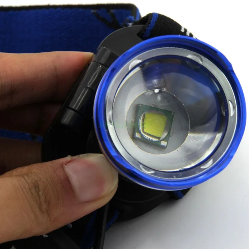 2000 люмен CREE XM-L T6 светодиодный с 3 режимами налобный фонарь с зумом головной светильник вспышки светильник головная лампа светильник с помощью 18650 для кемпинга(только налобный фонарь