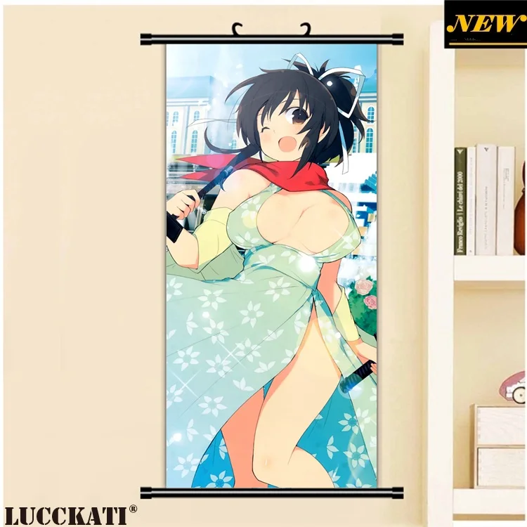 45X95 см Senran Kagura Burst cleavage loli сексуальная игрушка мультфильм аниме настенные