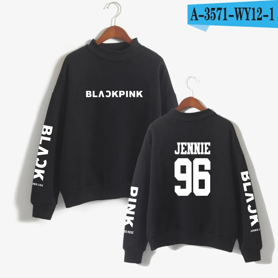 Black Kpop Blackpink K Pop женские толстовки, свитшоты, верхняя одежда в стиле хип-хоп, черные розовые мужские K-Pop толстовки, свитшоты, одежда на заказ - Цвет: Black